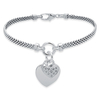 Sterling Silver Childs Heart With CZ Locket Bracelet With Optional Engraving