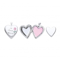 Sterling Silver Cremation Heart Locket