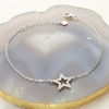 Sterling Silver CZ Set Star Bracelet