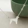 Sterling Silver Dog & Personalised Bone Necklace