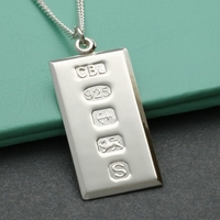 Sterling Silver Large Custom Hallmarked Ingot With Optional Engraving