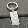 Sterling Silver Large Hallmarked Ingot Keyring With Optional Engraving