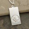 Sterling Silver Large St Christopher Ingot With Optional Engraving and Chain