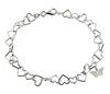 Sterling Silver Light Heart Charm Anklet With Butterfly Charm 