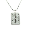 Sterling Silver Medical Alert Snake Tag With Engraving