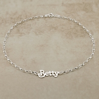 Sterling Silver Name Anklet