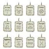 Sterling Silver Rectangular Zodiac Pendant Necklace With Optional Engraving