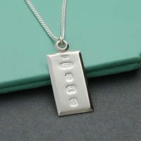 Sterling Silver Small Custom Hallmarked Ingot With Optional Engraving