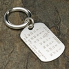 Sterling Silver Special Date Husband / Wife,  Mummy / Daddy Keyring With Optional Engraving