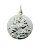 Sterling Silver St George Double Sided Medal With Optional Chain