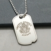 Sterling Silver US Army Style Eagle Large Dog Tag With Optional Engraving & Chain