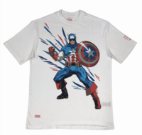 Addict X Marvel Shogun Captain America Print White T-Shirt