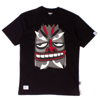Addict X Mysterious Al Mask 2 Print Black T-Shirt