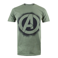 Avengers Stencil Logo Military Green