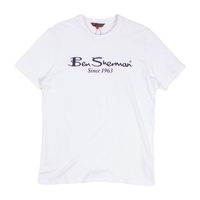 Ben Sherman White Original Chest Logo Crew Neck T-Shirt