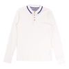 Brave Soul Cream Tipped long Sleeve Polo