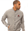Crooks And Castles "Crooks Arms" Grey Knit Bomber Jacket