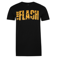 D.C. Comic Flash Text Black T-Shirt