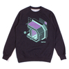 Dephect Charcoal 3D Mint & Purple Print Sweatshirt