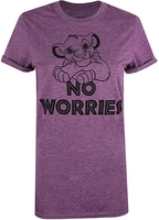 Disney Lion King "No Worries" Purple Womens T-shirt