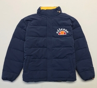 ellesse Esperia padded jacket with contrast lining in navy