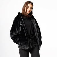Ellesse Giovanna Fz Faux Fur Anthracite Hoody Jacket
