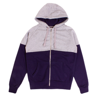 Epona Fairtrade Grey & Navy Colour Block Hoodie