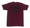 Famous Stars And Straps Brigade Patch Print Burgundy/Black T-Shirt