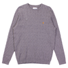Farah Moors Light Grey Marl Cable knit Jumper
