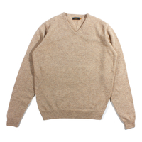 Farah Oatmeal Knitted V-Neck Sweatshirt