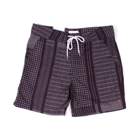 Farah True Navy Grid Pattern Swim Shorts