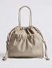 Faux Leather Stone Bag