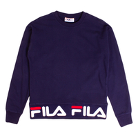 Fila Peacoat Neil Ribbed Knit Cuff Crew Sweatshirt