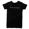 Friends Womens Black Long Night Dress
