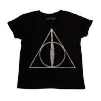 Harry Potter Black "Deathly Hallows Symbol" Womens T-shirt