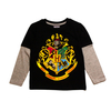 Harry Potter Black/Grey "Hogwarts" Kids Long Sleeve T-shirt