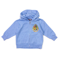 Harry Potter Blue Marl Hogwarts KIDS Zip Hoodie