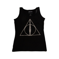 Hary Potter Black "Deathly Hallows Symbol" Ladies Vest