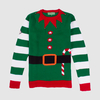 Ho, Ho, Ho Green Elf Jacket Jumper