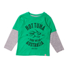 Hot Tuna Green / Grey "Palm" KIDS Long Sleeve T-Shirt