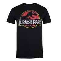 Jurassic Park Distressed Logo Black T-Shirt