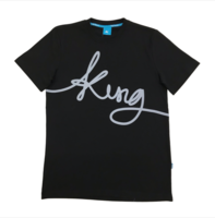 King Apparel Signature Print Black/ Grey T-Shirt