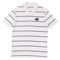 Lacoste Farine/Blanc/Marine Striped Polo Shirt