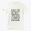 Lacoste Flour 3-D Lettering Crew Neck Cotton T-Shirt