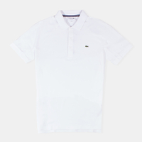 Lacoste White 85th Anniversary Edition Tech Pique Polo Shirt