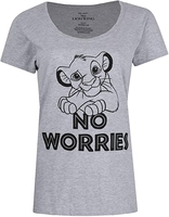 Lion King Grey "No worries" Womens T-shirt