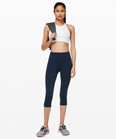 Lululemon True Navy Fast and Free HR Nulux Crop 19" Legging