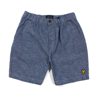 Lyle & Scott Blue Marl Chambray Cotton Shorts