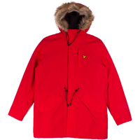 Lyle & Scott Tomato Red Micro Fleece Lined Parka