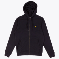 Lyle & Scott True Black Zip Through Hoodie